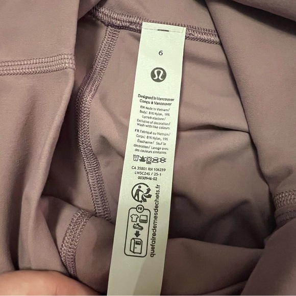 NWT Lululemon Align High Rise Pant 28” Leggings Lavender Lux Size 6 Women’s - Picture 7 of 8